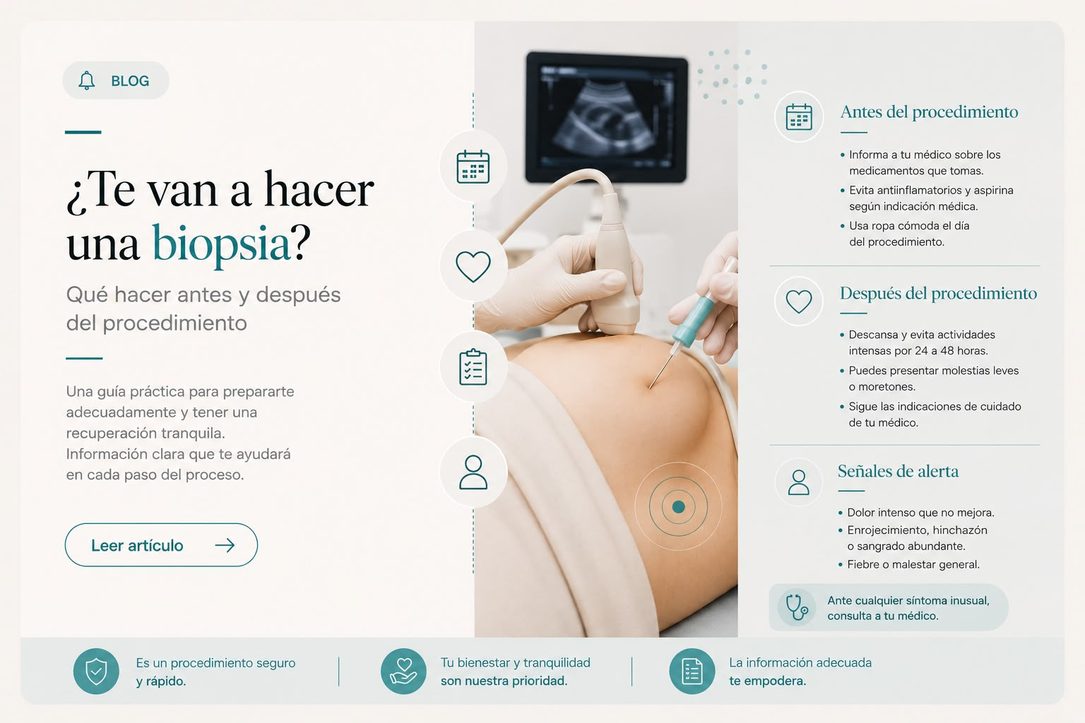 Me van a hacer una biopsia de mama: qué esperar antes, durante y después del procedimiento